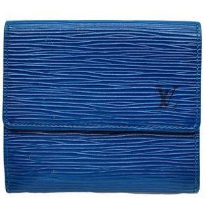 Louis Vuitton LV Wallet Porte Monnaie Carte Credit Blue Epi